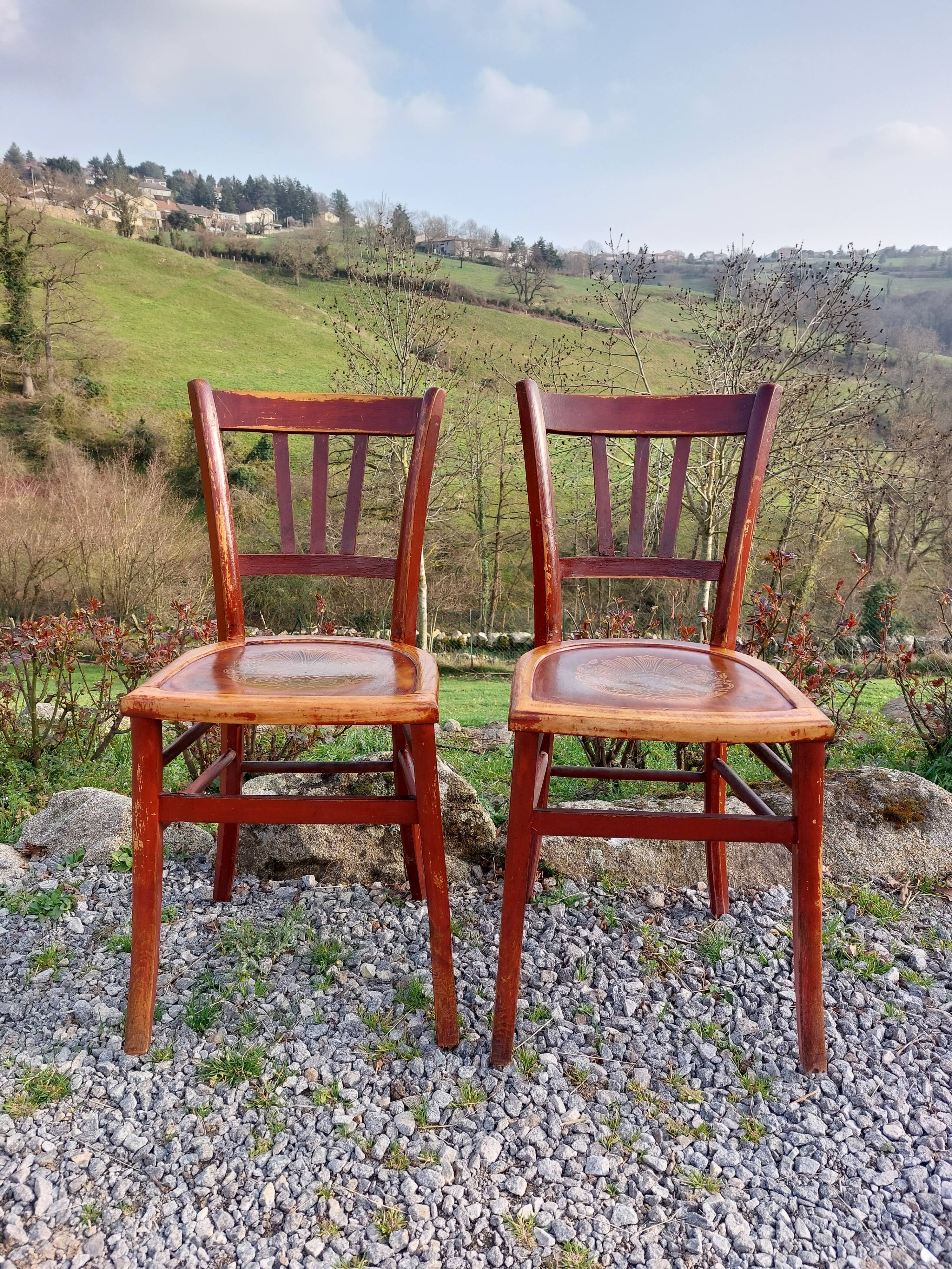 Bistro chairs with patterns