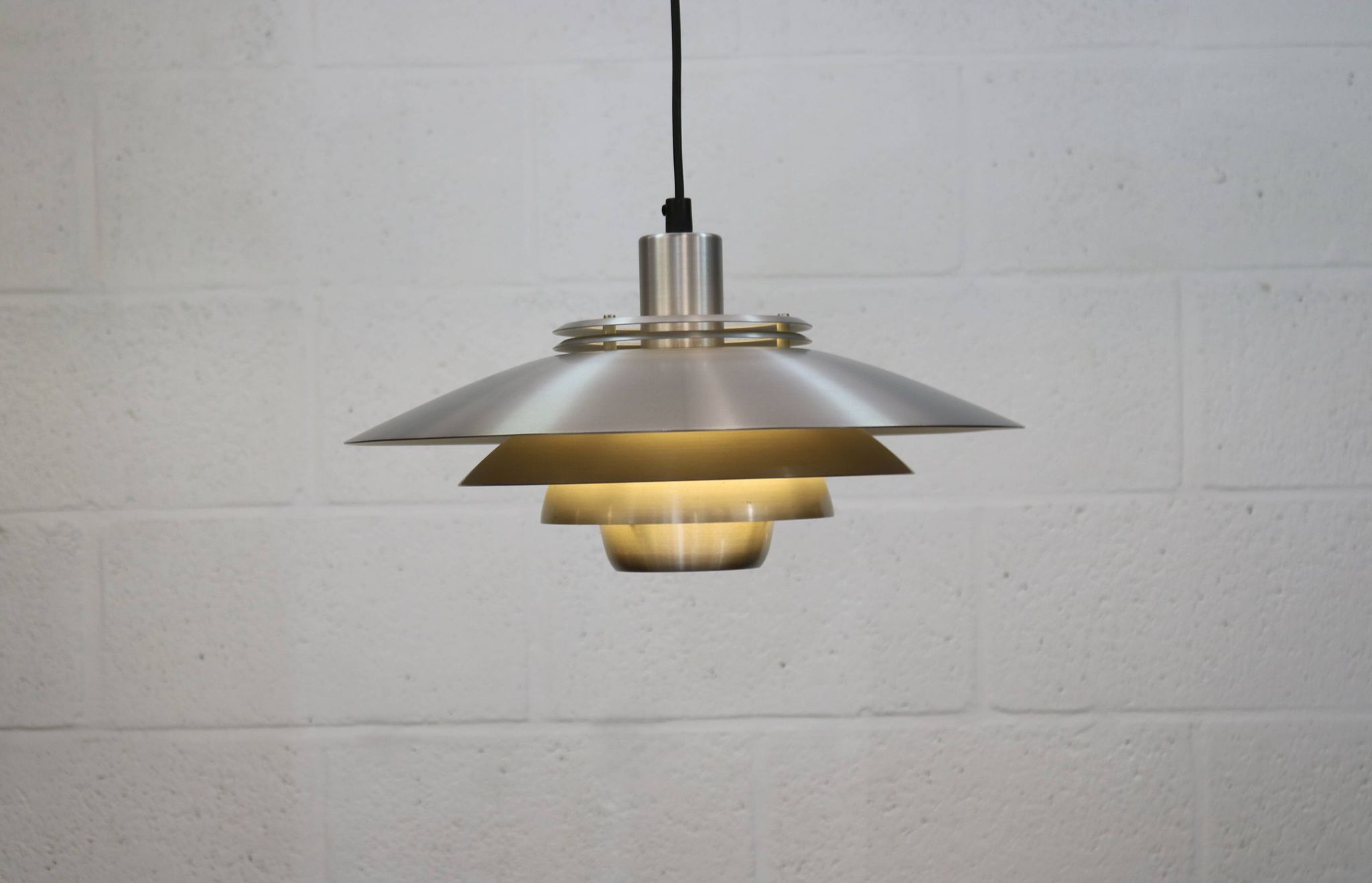 Silver Danish Jeka Metaltryk pendant Lamp - Model Dania 3020