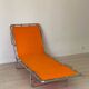 Orange and metal deckchair 1970