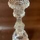 Large religious candlestick in old crystal, Virgin Mary, 1910