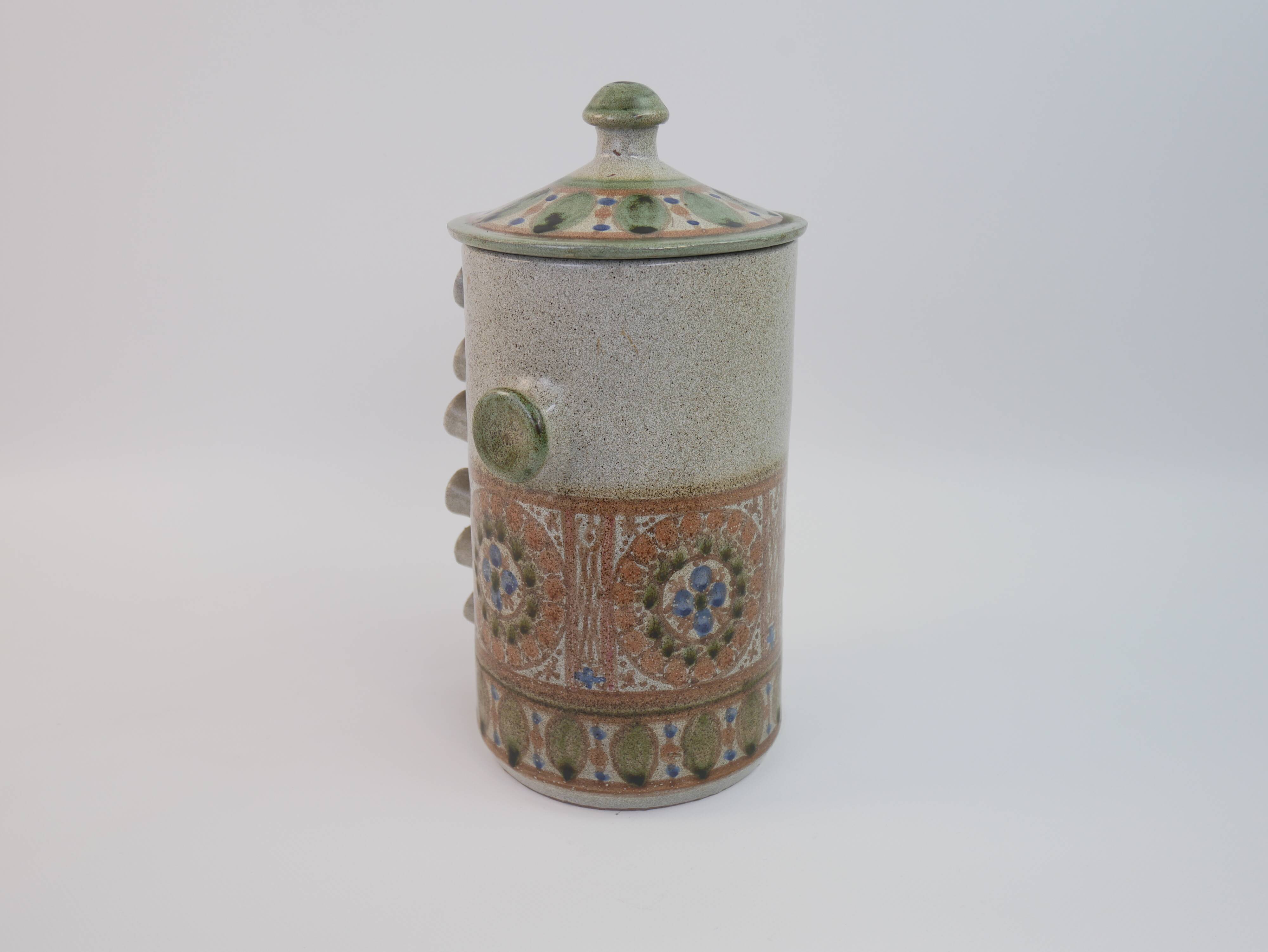 Ceramic aperitif service signed Lamnara Salé Maroc