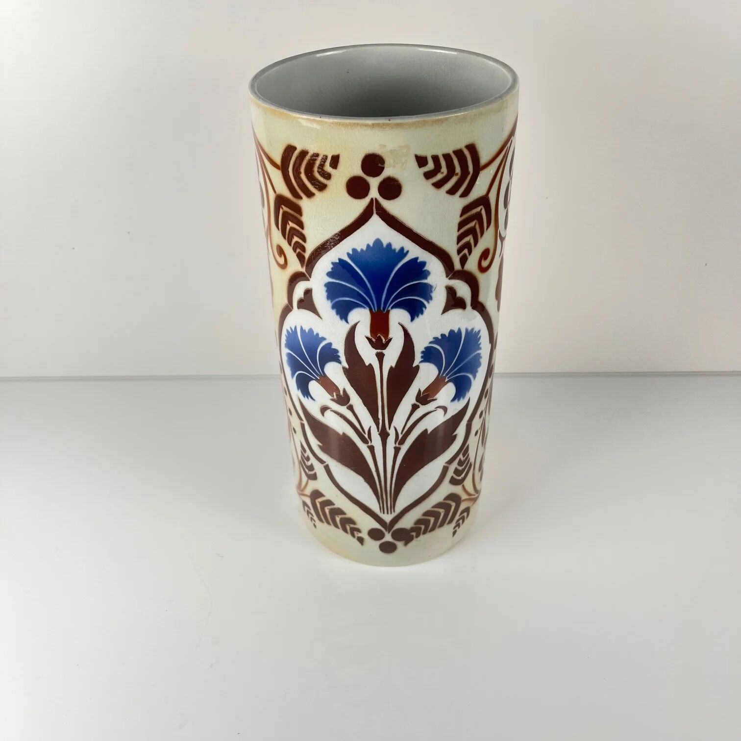 Large rolled vase "Damascus", KG Lunéville, 1910-1930
