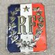 Plate carries flags of Mary French Republic