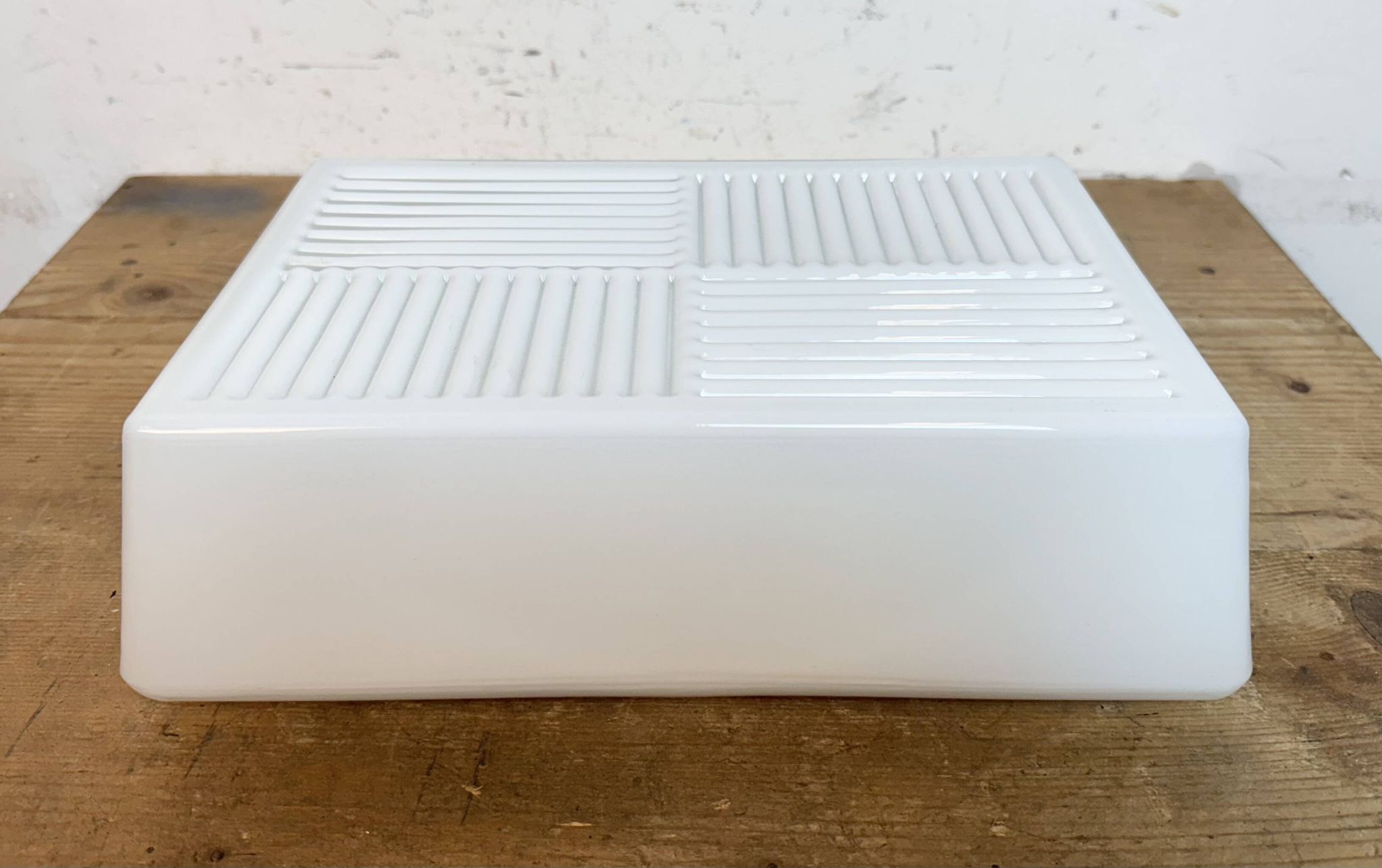 Vintage Wall Or Ceiling Light with Milk Glass, 1970s