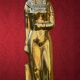 Massive table lamp of Egyptian woman in gilded metal – 1970s-1980s