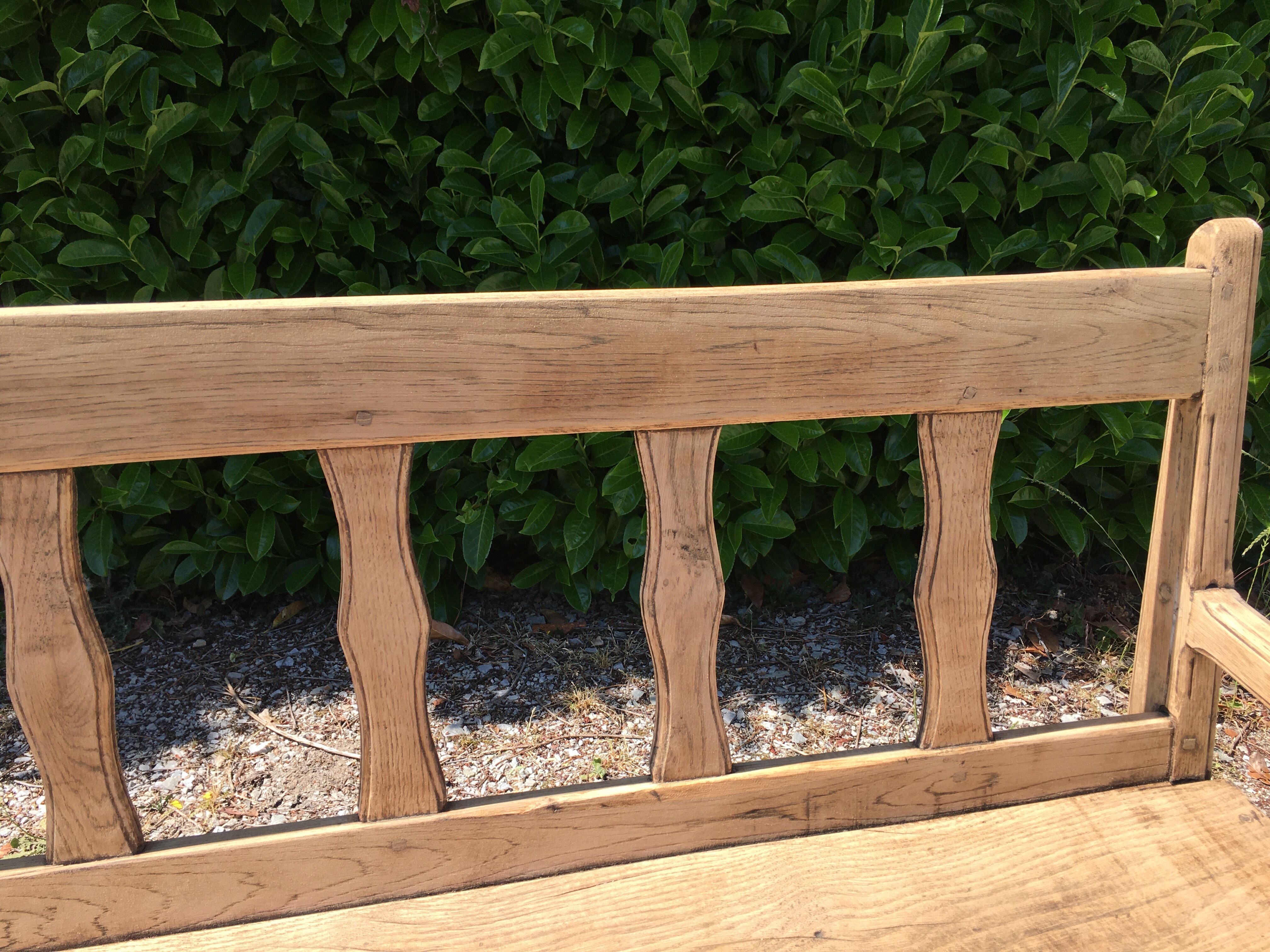 19th 10th wood oak back bench