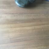Oak coffee table on casters
