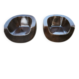 Pair of Moon armchairs in fibreglass