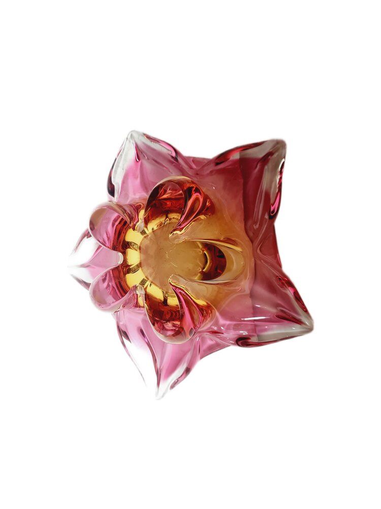 Decorative bowl by J. Hospodka for Chribska Glassworks, former Czechoslovakia, 1960s