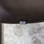 Chaise Sedus en tissu taupe et résille grise