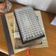 Rectangular wall light in moulded glass Wila Leuchten 1960