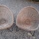 Pair of wicker armchairs