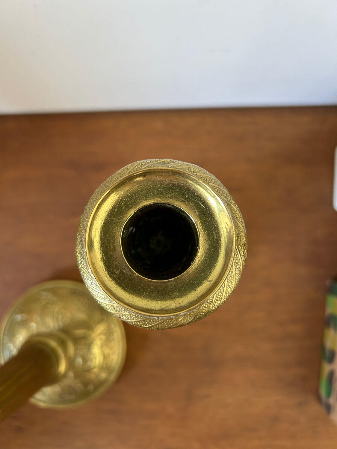 Pair of gilded brass candle holders