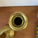 Pair of gilded brass candle holders