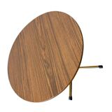 Vintage round side table / side table with black star base