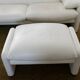 Cassina sofa model maralunga in white leather - 2-seater - with pouf