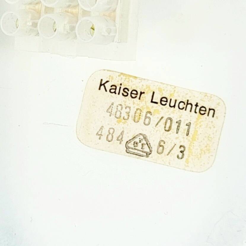 Mid-Century Modern Glass & Chrome Wall Lamp from Kaiser, Germany, 1960s/70s