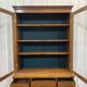 English two-piece mahogany bookcase from the 1950s