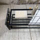 Italian 80s coffee table in marble and glass