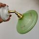 Vintage lampshade in green and gold glass