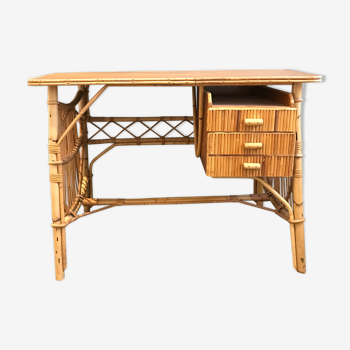 Bureau en rotin Boomerang Louis Sognot