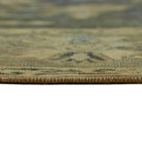 Handmade oriental decorative 1980s 237 cm x 313 cm beige wool carpet