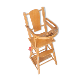 High wooden chair