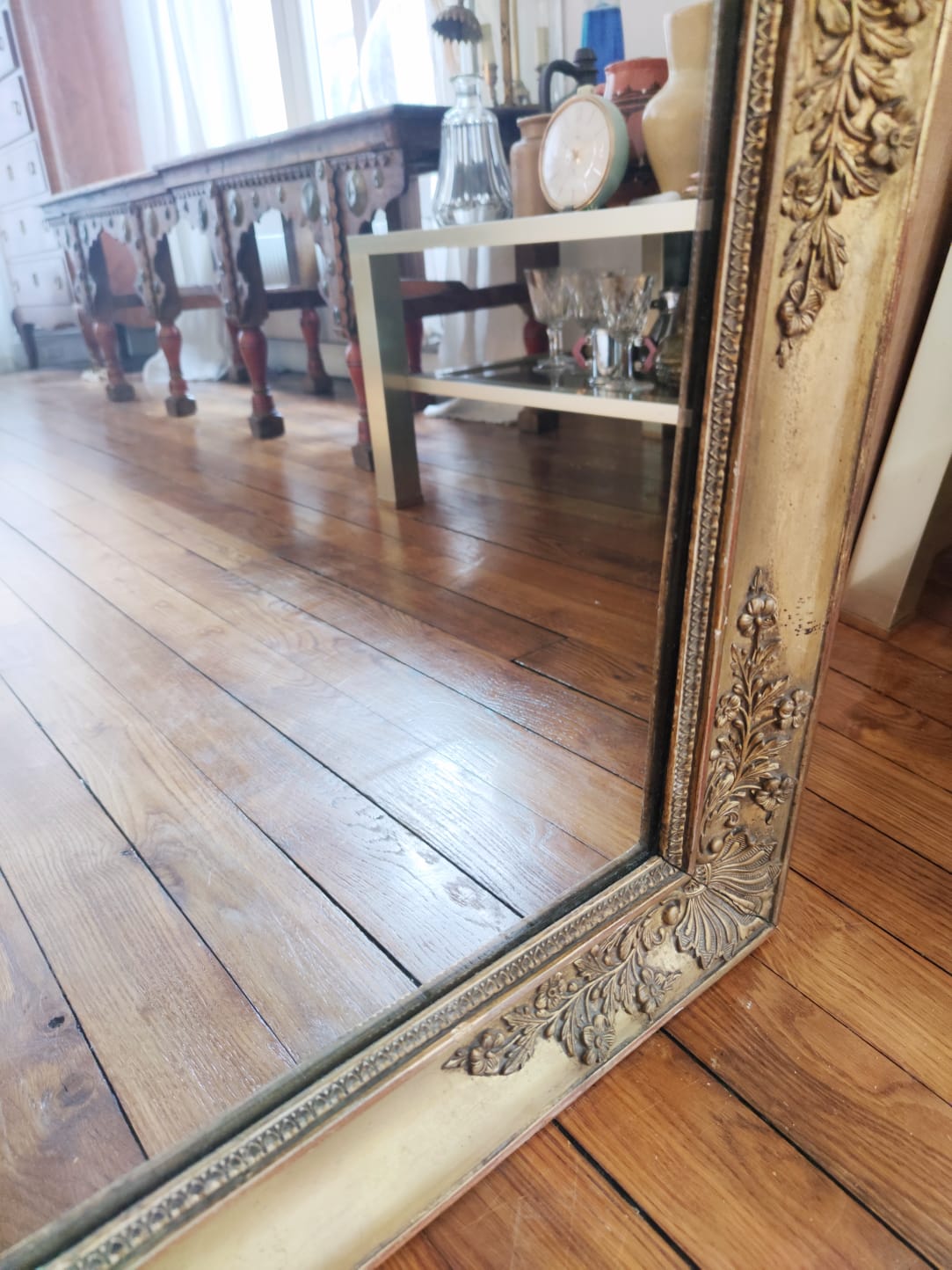 Miroir doré XIXe 78x99cm