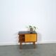 Mid-Century kastje J.D. Freese met klep en zwart opaline glas