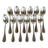 12 Silver-plated metal teaspoons 18 grs, Uniplat model