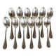 12 Silver-plated metal teaspoons 18 grs, Uniplat model