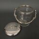 1900 cookie bucket in cut crystal and silver-plated metal