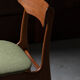 Set of 4 dining chairs by Schiønning & Elgaard with green seat