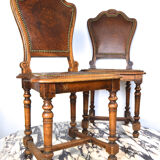 Series of three castle chairs