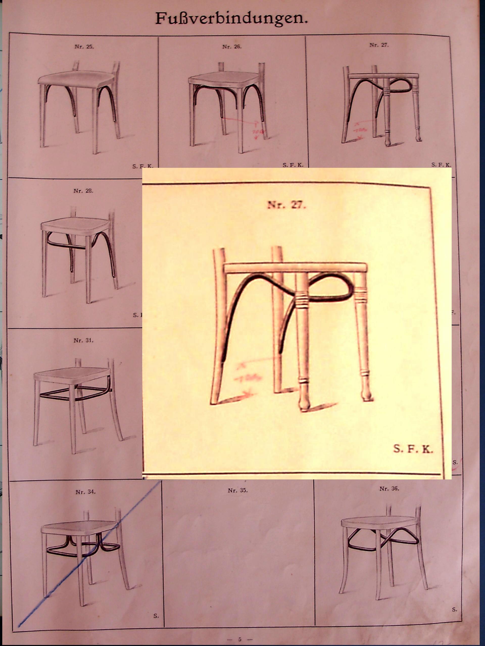 Chair Thonet A 429 of 1928 starred seat