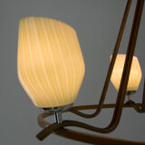 Mid-century chandelier by drevo humpolec, 1960s