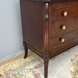 Empire style chest of drawers with gooseneck