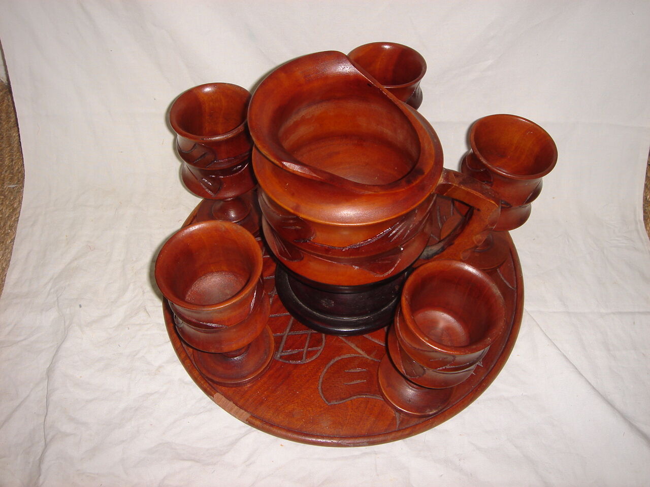 Wooden orangeade set, Martinique 1970