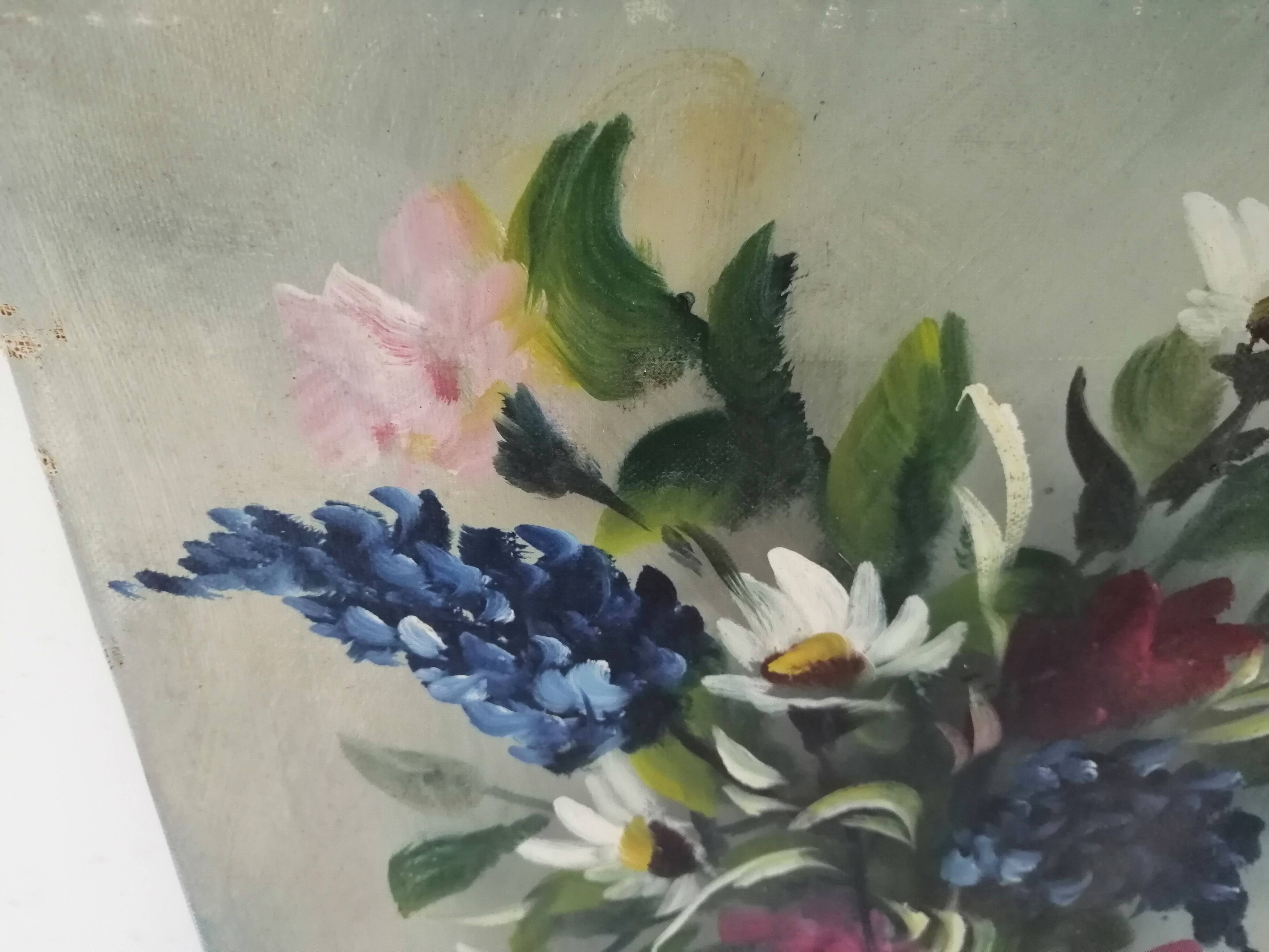 Still life with daisies and flowers in vase