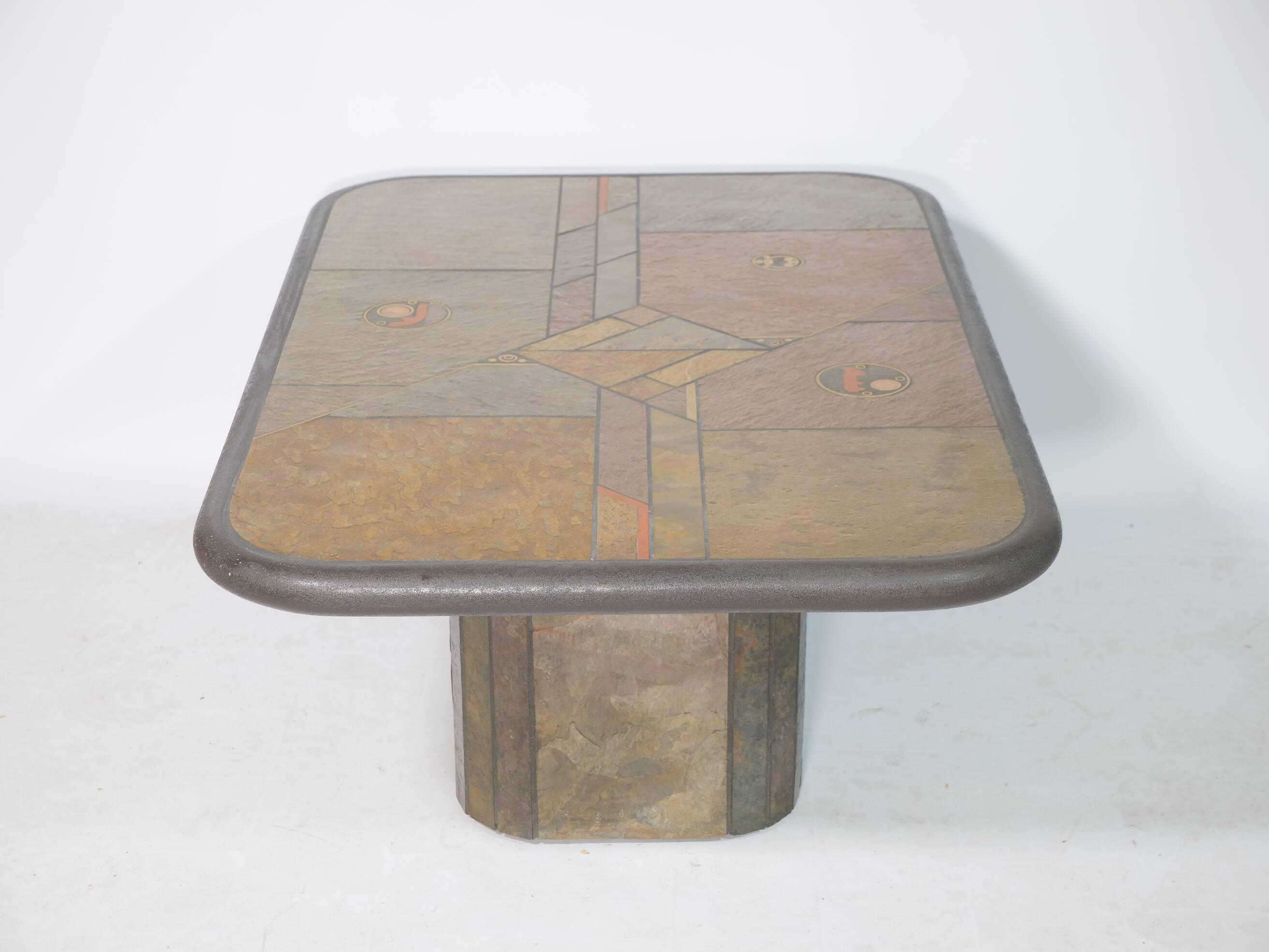Brutalist Stone Coffee Table Paul Kingma 1970s 1980s