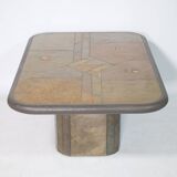 Brutalist Stone Coffee Table Paul Kingma 1970s 1980s