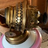 Antique porcelain kerosene lamp