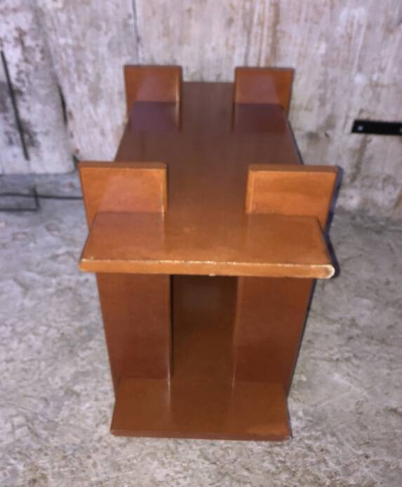 Old bedside table nightstand design wood 80s vintage