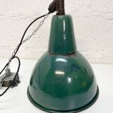 Industrial Green enamel Factory Pendant Lamp OBg-3,  1960s