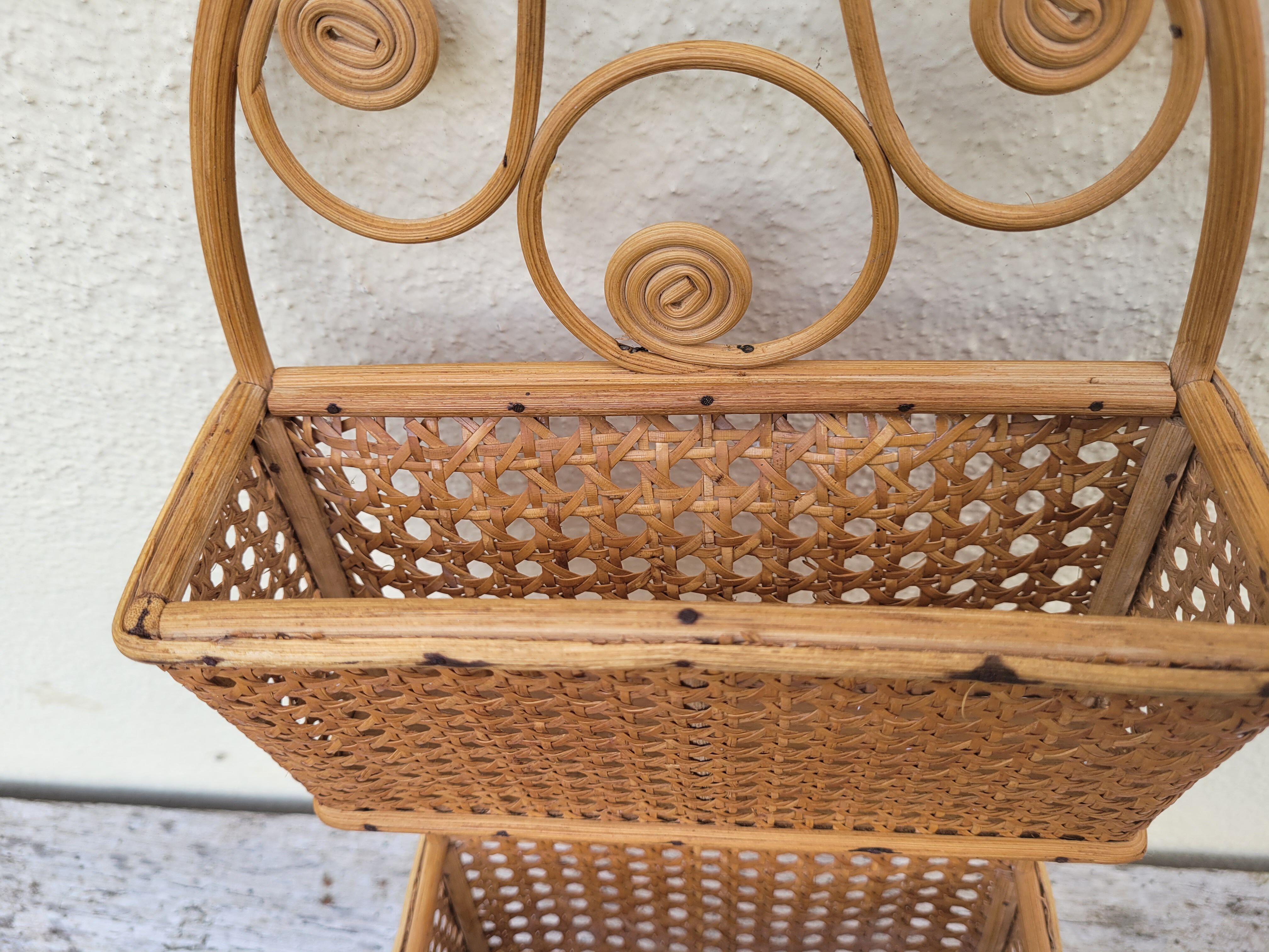Rattan mail rack and canning