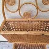Rattan mail rack and canning