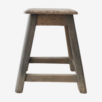 Workshop raw wooden stool.