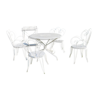 Wrought iron garden furniture