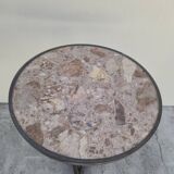 Pedestal table for restaurant bistro with lion paws and marble