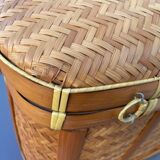 Woven rattan trunk